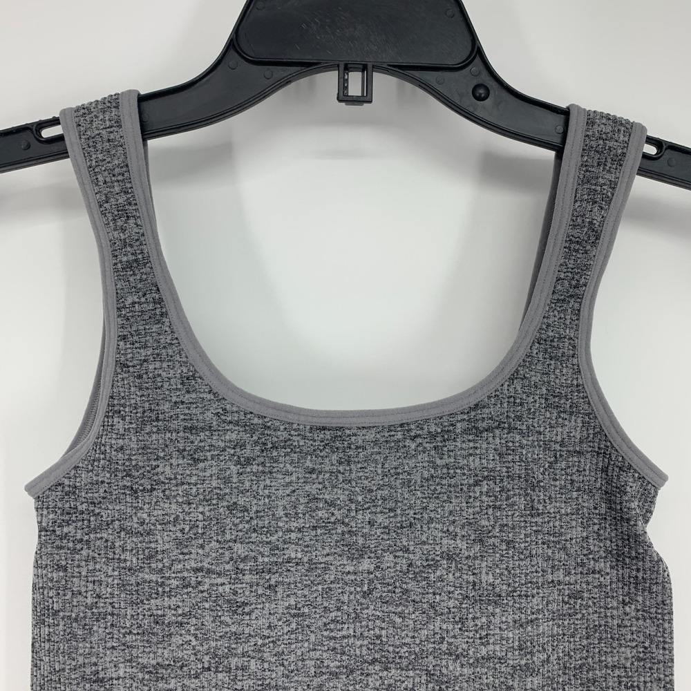 Colsie Bodysuit Gray Ribbed Knit Sleeveless Thong Womens Size Small - Picture 5 of 11